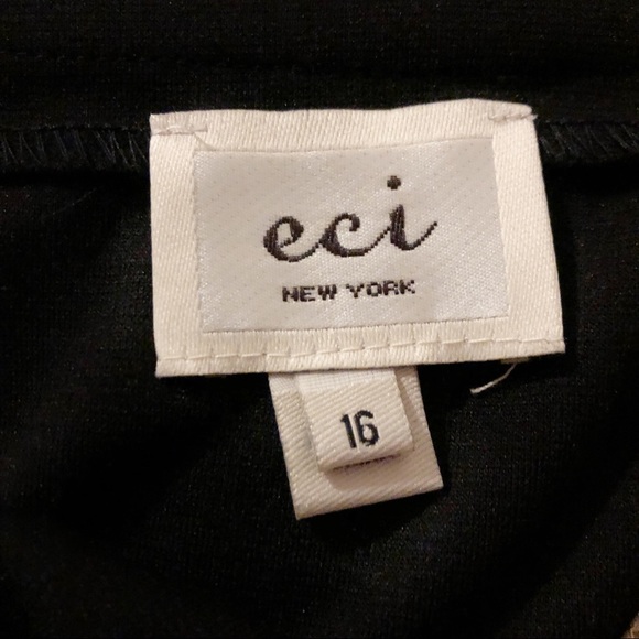 ECI NWT Black & Tan Miniskirt w/ Faux Leather - Picture 5 of 7